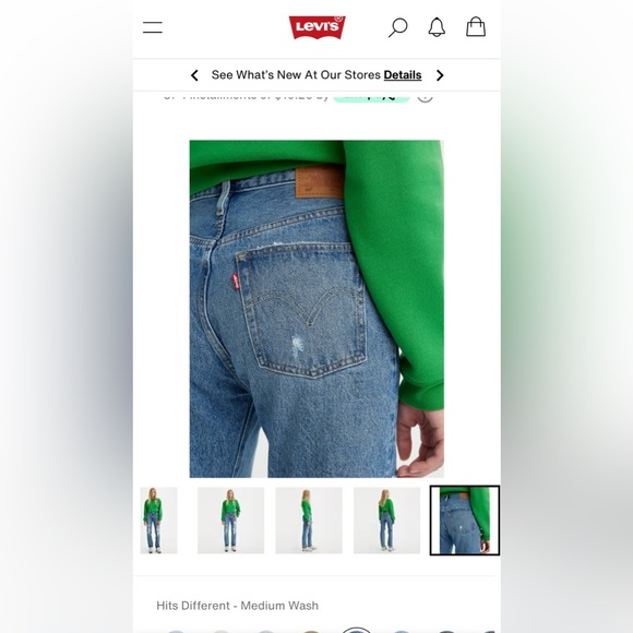 NWT - Levis 501 Size 29 Medium Wash - Picture 2 of 8